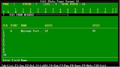 choose pager display alarm format