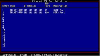 configuring remote port parameters ethernet port