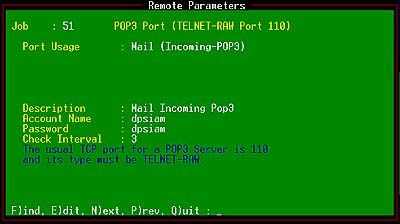 configure remote port parameters job 51