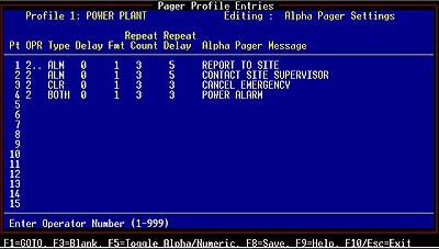 configure pager profile entries