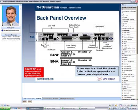 DPS Telecom Web demonstration image