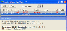 View Standing Alarms Screen Close-up