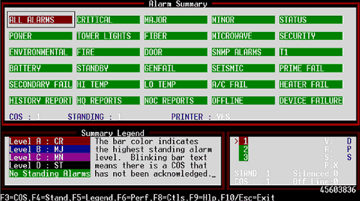 T/MonXM alarm summary screen