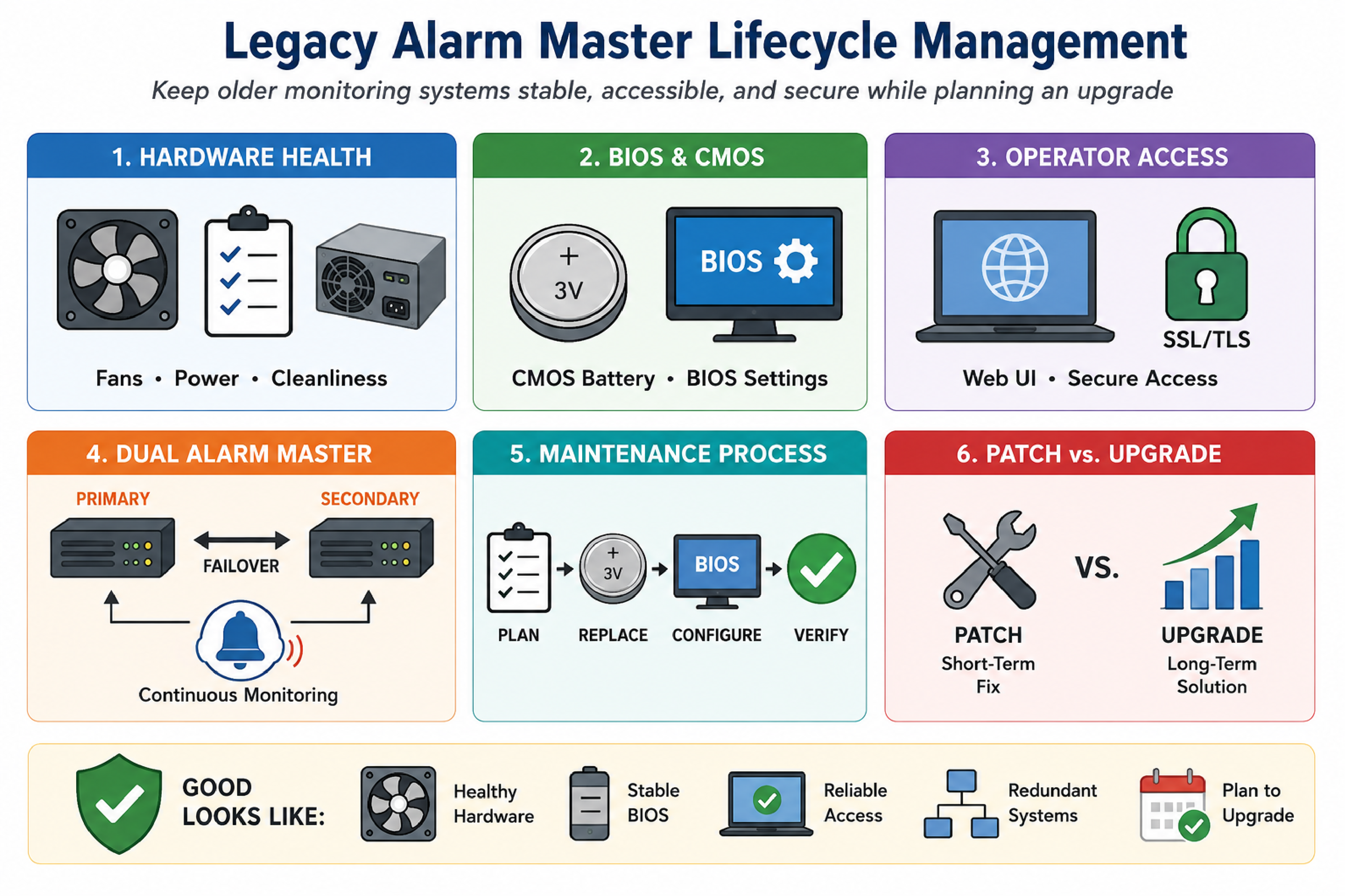 Managing Legacy Alarm Master Hardware: Fan RPM, CMOS Battery, And ...