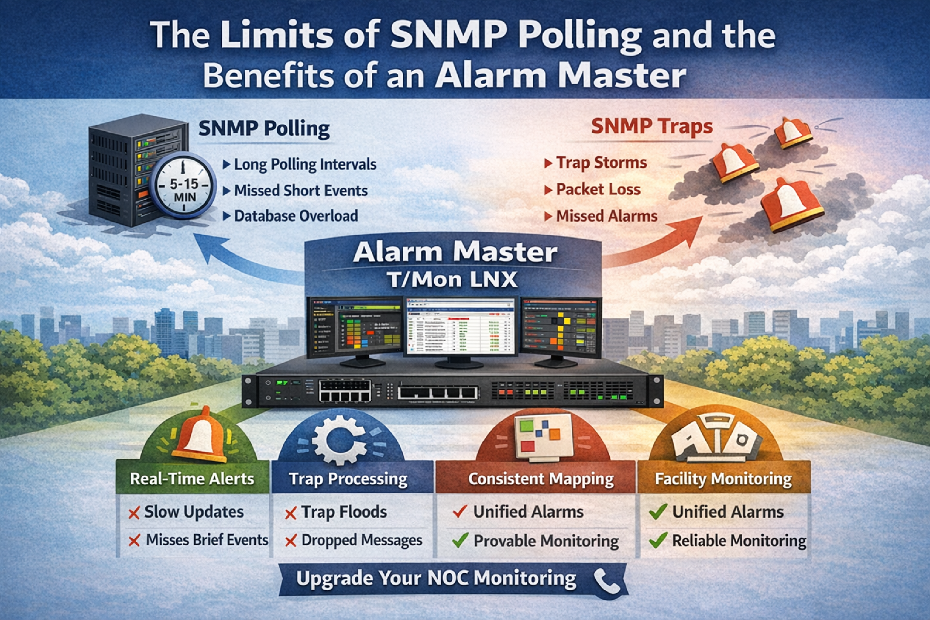 SNMP Polling Limits In NOC Alarm Monitoring And When To Use An Alarm Master