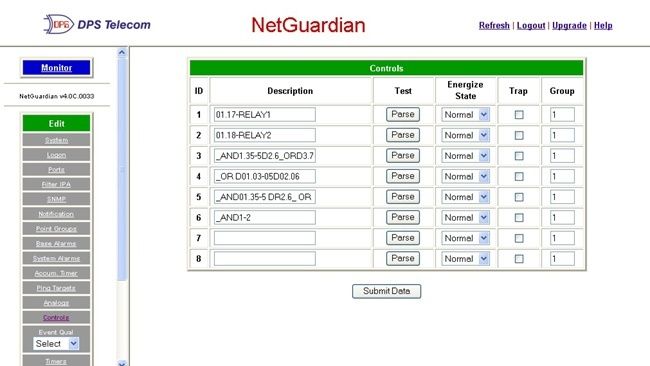 Operate your NetGuardian's controls from anywhere with web access to your NetGuardian.